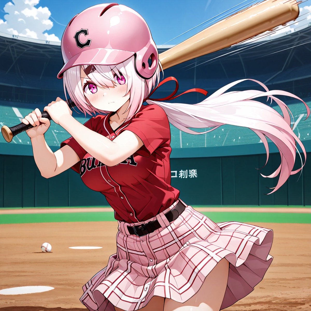 ice_AISU_AI's tweet image. パワプロくんになりたくて自分で野球を始めたしぃしぃ
練習の甲斐あって見事にヒットを打ち出塁しガッツポーズを取る
パワプロはアプリは一応まだログインしてるけど、ソフト版は買わなくなってしまった
#AIart #AIイラスト #椎名唯華 #にじさんじ