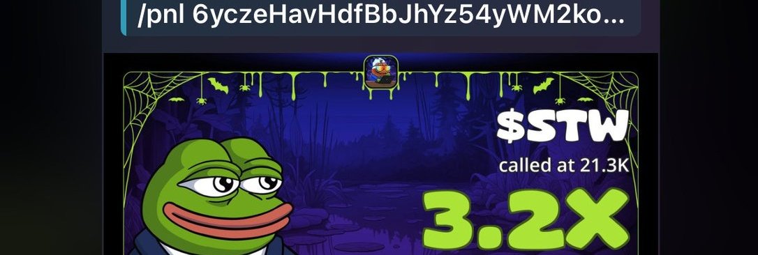 EsthySolMeme's tweet image. 3.2x profit on my call $STW
6yczeHavHdfBbJhYz54yWM2ko4ambySThxmqUPmtpump