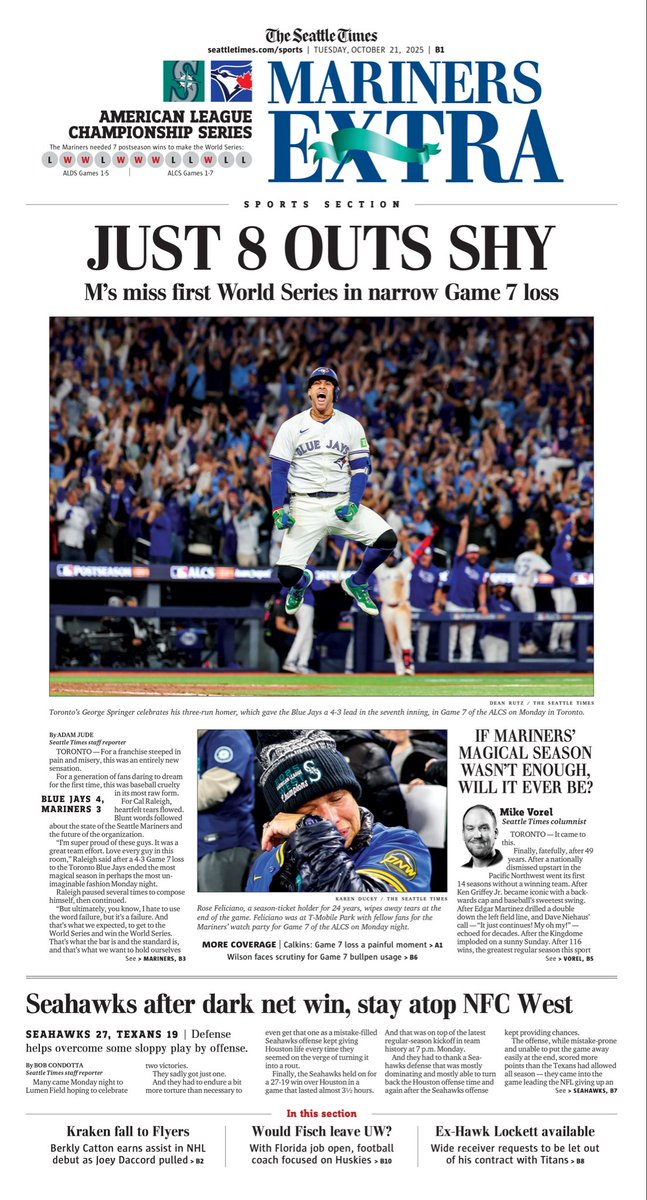 My body is still trying to process the idea that there’s not another game <a href="/SeaTimesSports/">Seattle Times Sports</a>