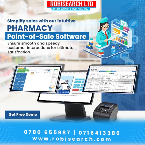 Unlock the full potential of your pharmacy with Robisearch LTD’s POS System – where accuracy meets efficiency.

BOOK A FREE DEMO NOW!0780655987

#MUFC Atletico Madrid vs Arsenal President Uhuru Kenyatta Emirates Champions League Manchester United
