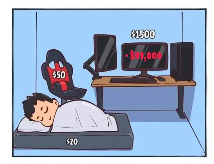 vainxyz's tweet photo. average trader setup https://t.co/2v9rssaixK