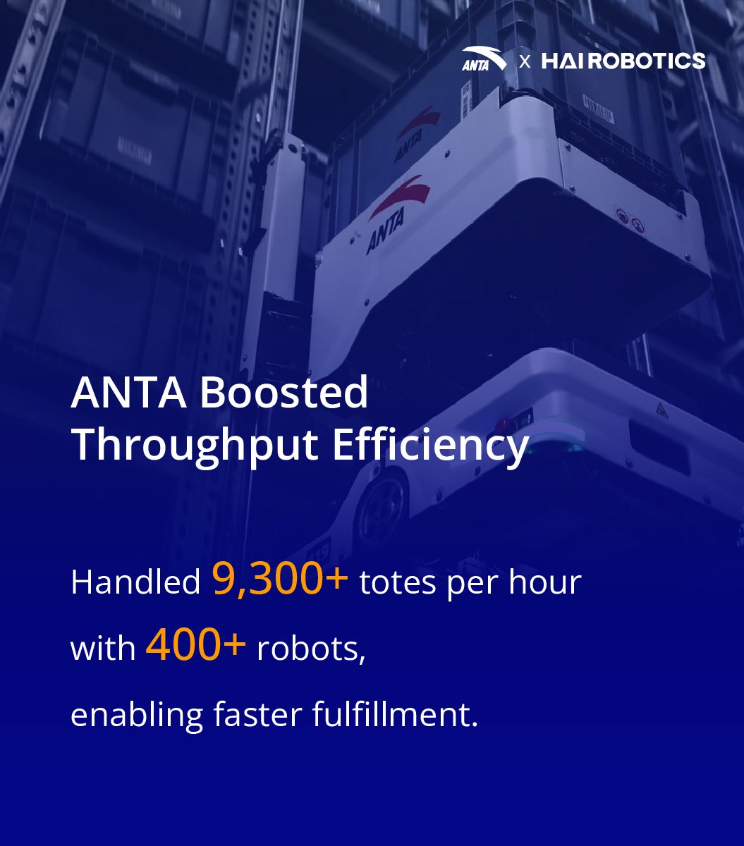 ⏱️Struggling to meet tight delivery timelines? You’re not alone.

ANTA, a leading sportswear brand, faced the same challenge you might be dealing with, and turned it around by boosting throughput with HaiPick Climb.

Here’s what they achieved:
 ✅ 9,300+ totes per hour shipped