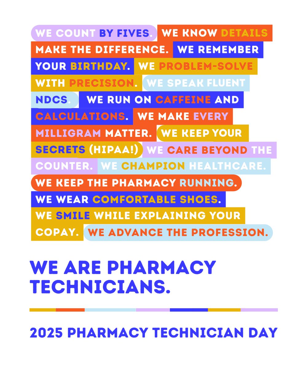 NPA1921's tweet photo. Today we celebrate the vital role of pharmacy technicians across the UK!😃 💊
Pharmacy Technician Day is a chance to recognise the skill, dedication and professionalism technicians bring to community pharmacy every single day.
Whether supporting clinical services, managing medicines, or helping patients face-to-face — pharmacy technicians are essential to the delivery of safe, effective care.
To all pharmacy technicians: thank you for the work you do and the difference you make.
@PTCB #RxTechDay #CommunityPharmacy #PharmacyTechnicianDay