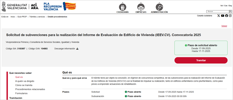 🏗️​Nuevas ayudas para la elaboración del Informe de Evaluación del Edificio en la Comunidad Valenciana.

🌐Para más información, haz clic aquí: acortar.link/llJFWJ  

<a href="/generalitat/">Generalitat</a>

#Eficienciaenergética #Sosteniblidad  #GeneralitatValenciana  #Vivienda  #Ayudas