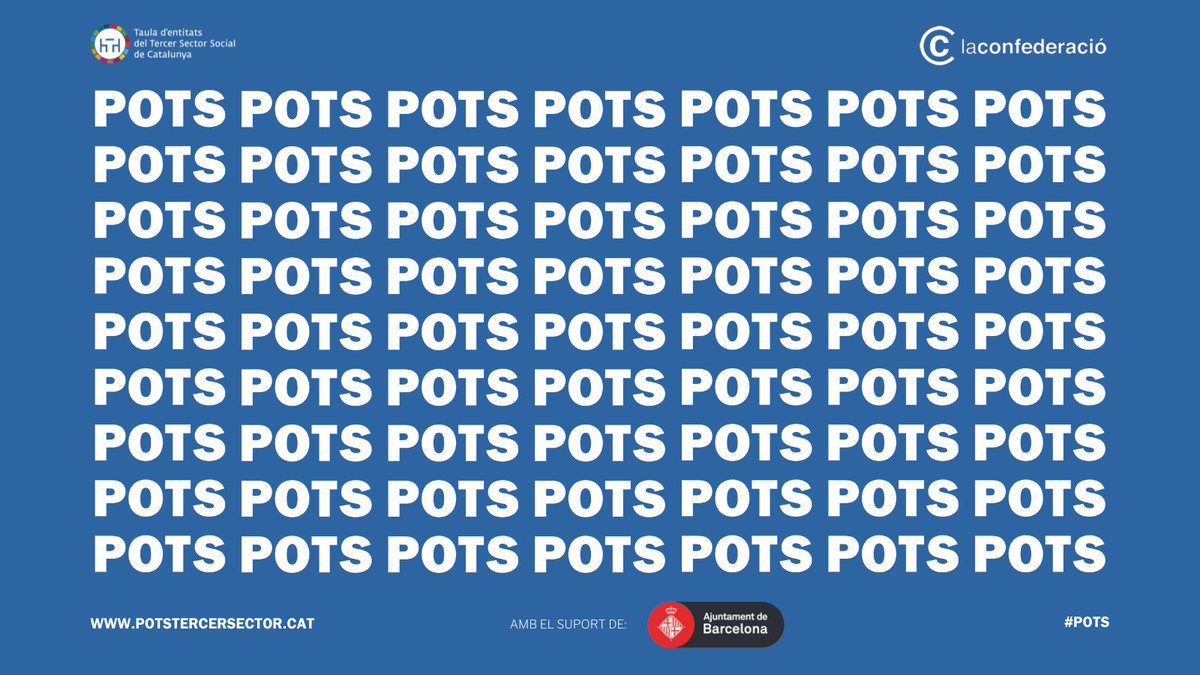 Busques feina al tercer sector social❓
Ets una entitat social i necessites incorporar talent❔

💻 Prova de publicar les teves ofertes a #POTS, el portal d'ocupació que connecta talent i oportunitats laborals.

🔗 Descobreix-lo ➡ potstercersector.cat 

<a href="/LaConfederacio/">La Confederació Tercer Sector Social</a>