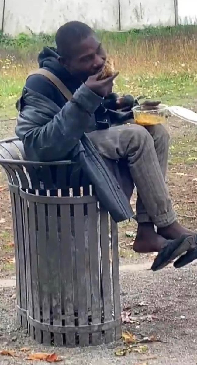 A Yorkshireman eating chicken whilst sat in a bin and then throwing the BONES onto the floor!

I love the new Britain 💙🇬🇧