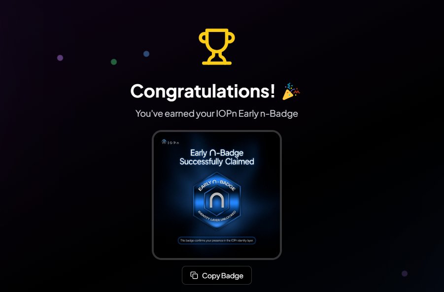 HerculesNode's tweet image. iopn Early badge claim ettim. 

Sosyal medya hesaplarınızı bağlayıp claim ediyorsunuz. 
badge.iopn.io/?ref=SUK0UTC2

@IOPn_io 

cc: x.com/coinkritik/sta…