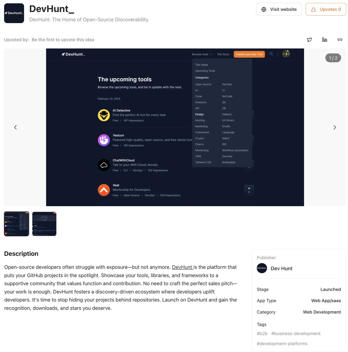 ideakilncom's tweet image. 🧑💻 DevHunt
The home of open-source discoverability.
🚀 Showcase your GitHub projects to a global dev community
🧠 No fancy pitch needed - just your code and creativity
🤝 Get visibility for your open-source work
👉 ideakiln.com/ideas/devhunt_
#DeveloperTools #buildinpublic