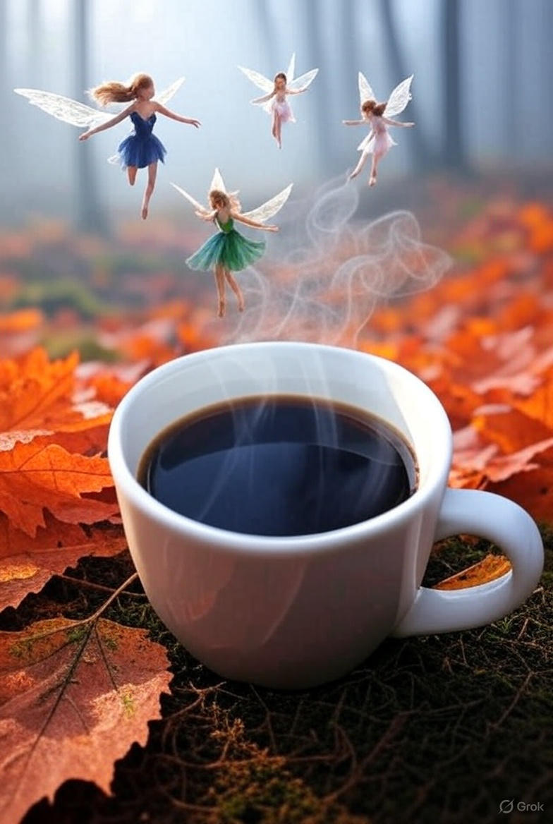 Guten Morgen und einen schönen Dienstag wünsche ich euch 🩷☕🍂🍊🪾🍁🍄☄️🫖🥐🥶🍄‍🟫💛!

Die Feen haben schon den Kaffee angerichtet 🧚🏻‍♀️🩷!