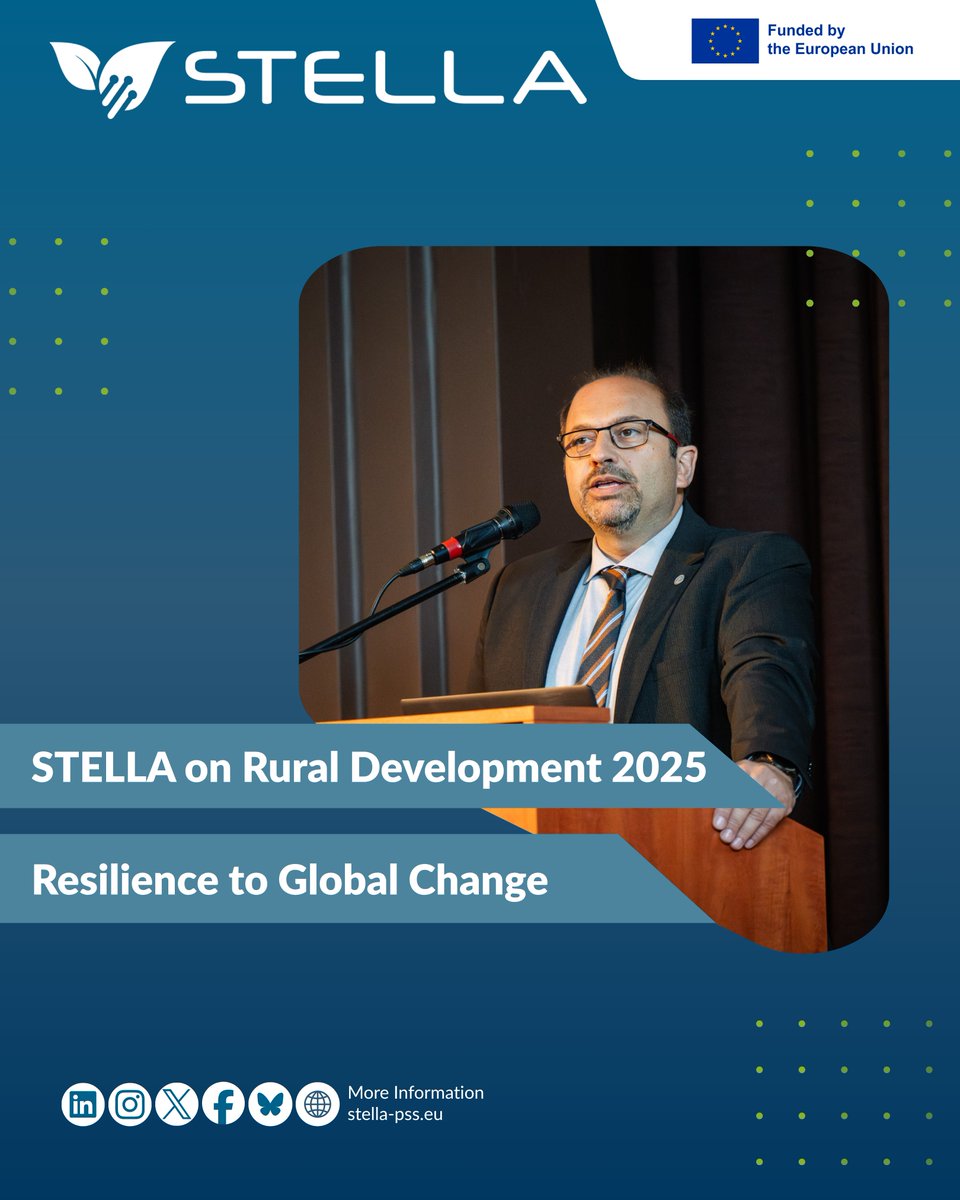 STELLAHorizonEU's tweet image. 🌿 The coordinator of the STELLA #HorizonEurope, took part in the Rural Development 2025 Conference, presenting how #STELLAProject uses drones, IoT sensors &amp;amp; #AI to protect plants.🎥 Watch here: youtu.be/-rxTrUE_6GI
#AgriTech  #PlantHealth #Sustainability  #Innovation