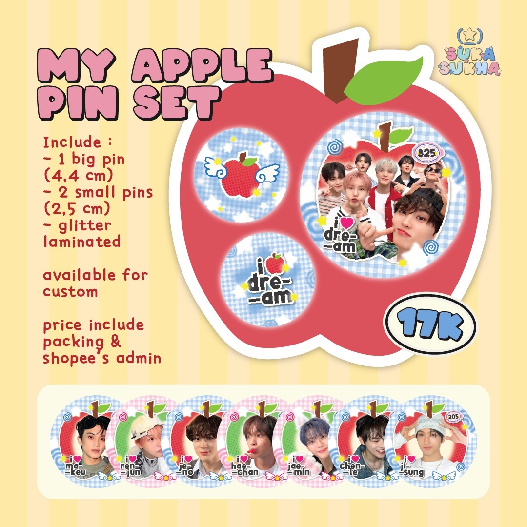 [interest check ʕ˙Ⱉ˙‧:ʔ]

Halooo!! ak mw open PO pin apple kaya giniii^__^ satu set dapet 3 pin, bisa custom fotooo jg~ harganya 17k ajaaa udh include all^^ adakah yg maw ditagggg? leave ur pretty uname belowww thankieees (_sukasukha) lovsell