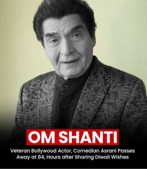 A Legend Bids Adieu 🎭

हम  अंग्रेजो ki ज़माने के jailor hain..

#Asrani ji …is Legendary All Rounder SuperStar ..one and only 

We will Miss him
Cinema Will Miss him

Proud to say 

हम आसरानीजी ke zamane ke Audience hain 

#AbhinavBohareAbhi9  #asrani