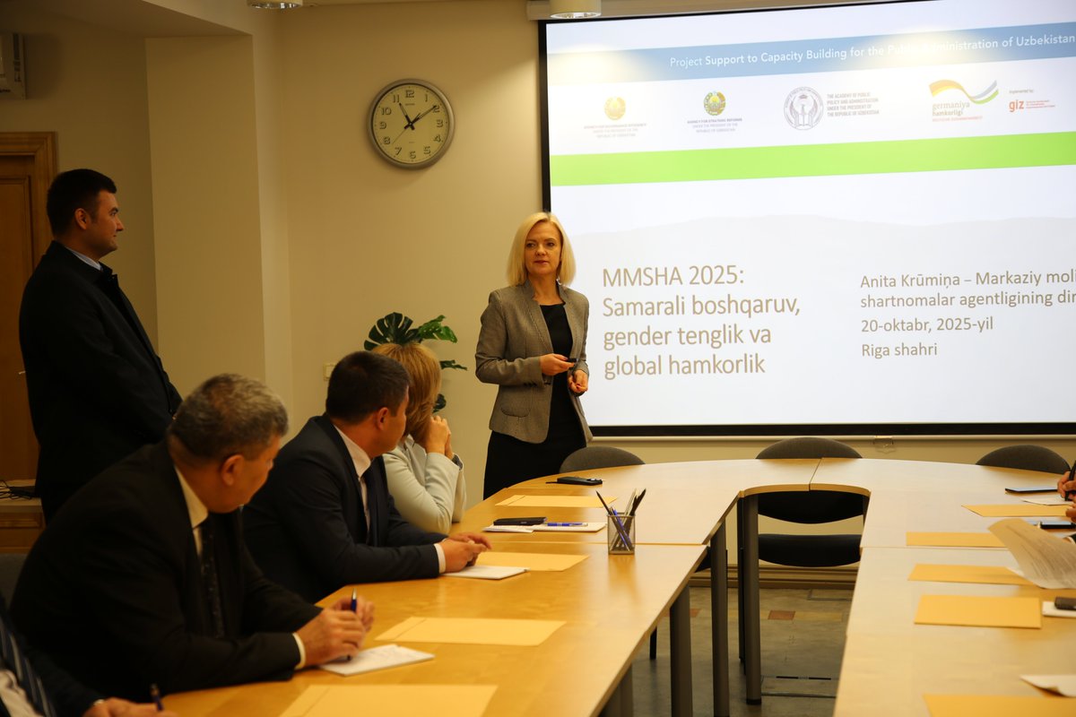 LATDEV_LV's tweet image. From Oct 13–20, a delegation of Uzbek local gov leaders visited Latvia for the study program “Leadership for Resilient Communities.” Organized by @CFLA_gov_lv  &amp;amp; funded by @giz_gmbh , the visit fostered exchange on strategy, innovation &amp;amp; teamwork. 🇱🇻🤝🇺🇿 #LATDEV #LatviaUzbekistan