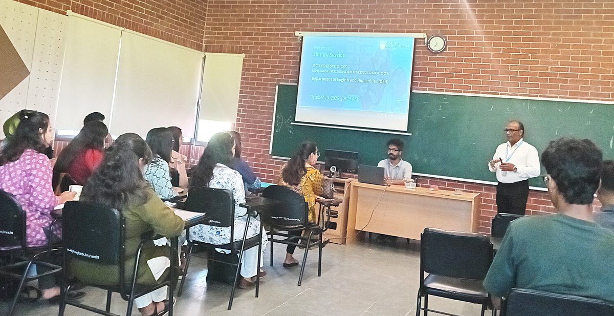 LibraryULAB's tweet image. ULAB Library organized a Library Session for the students of Research Methodology course (ENG 4101) on 20 October 2025 in the classroom onTurnitin: similarity and plagiarism checker, reference management, data searches.