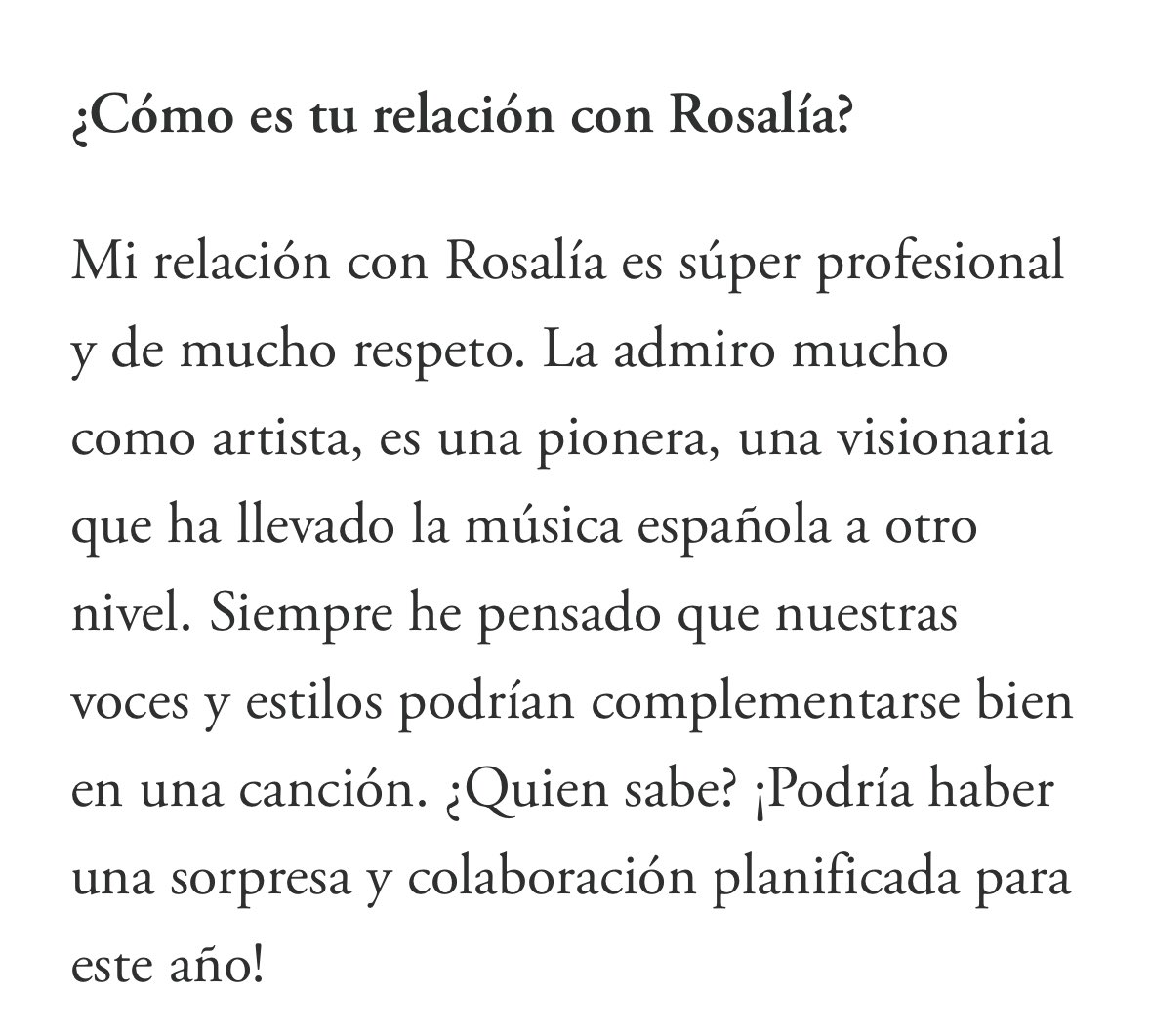 💿LUX - ROSALIA

🚨TRACK 7: LA PERLA

👹FT. ANUEL AA

Anuel ya dejó caer a principios de año que vendria alomejor una sorpresa con Rosalia.