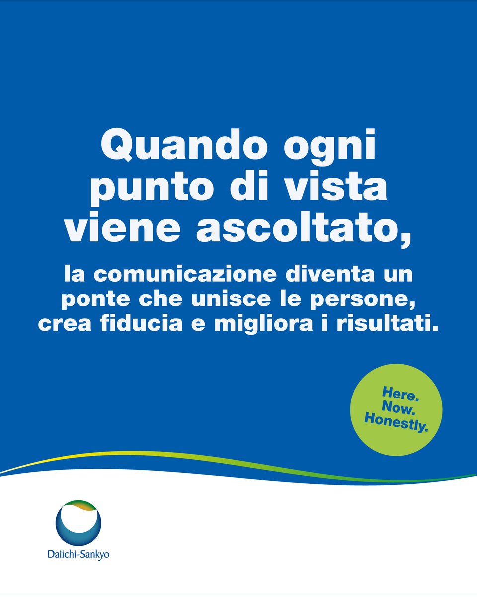 In occasione del mese di sensibilizzazione sui tumori del seno, noi di Daiichi Sankyo vogliamo sottolineare l’importanza della consapevolezza, perché la conoscenza è una responsabilità collettiva ed un modo concreto per migliorare la vita delle persone con questa neoplasia.
Con