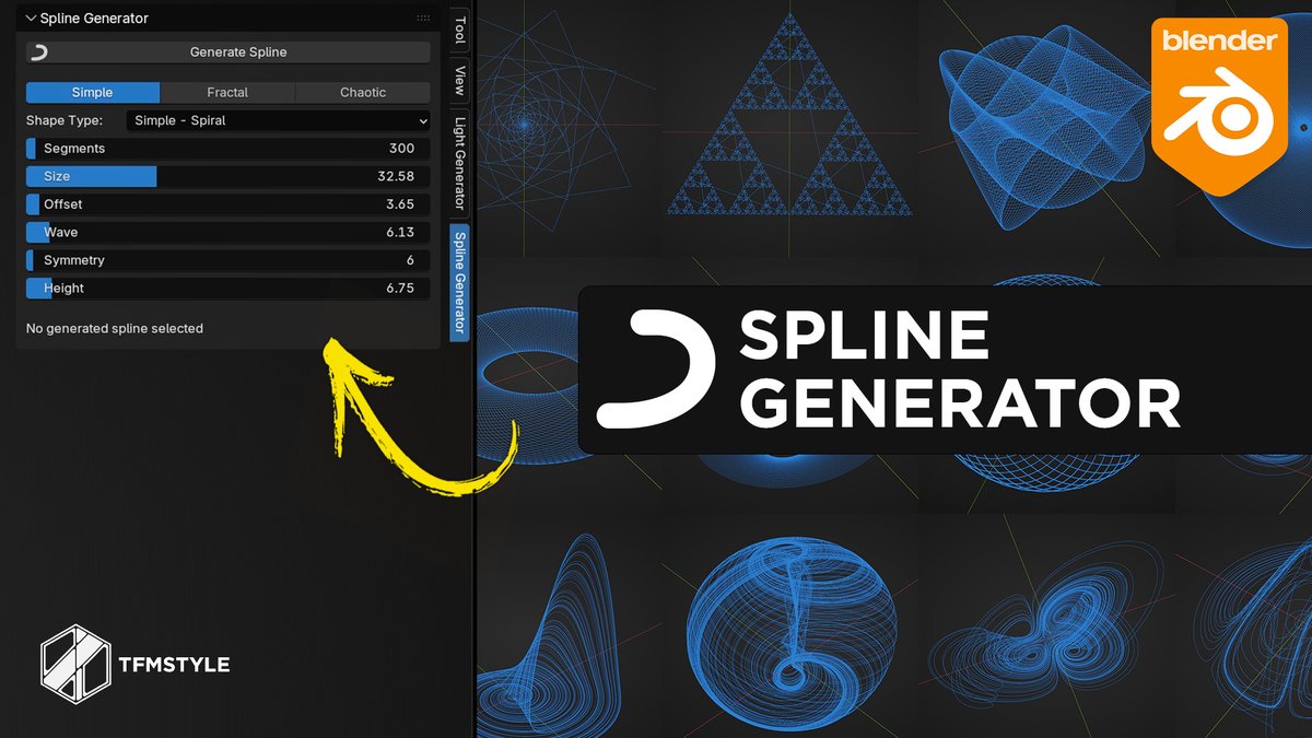 Spline generator tutorial has been uploaded. Take a look at it here: youtube.com/watch?v=WpRrAq…