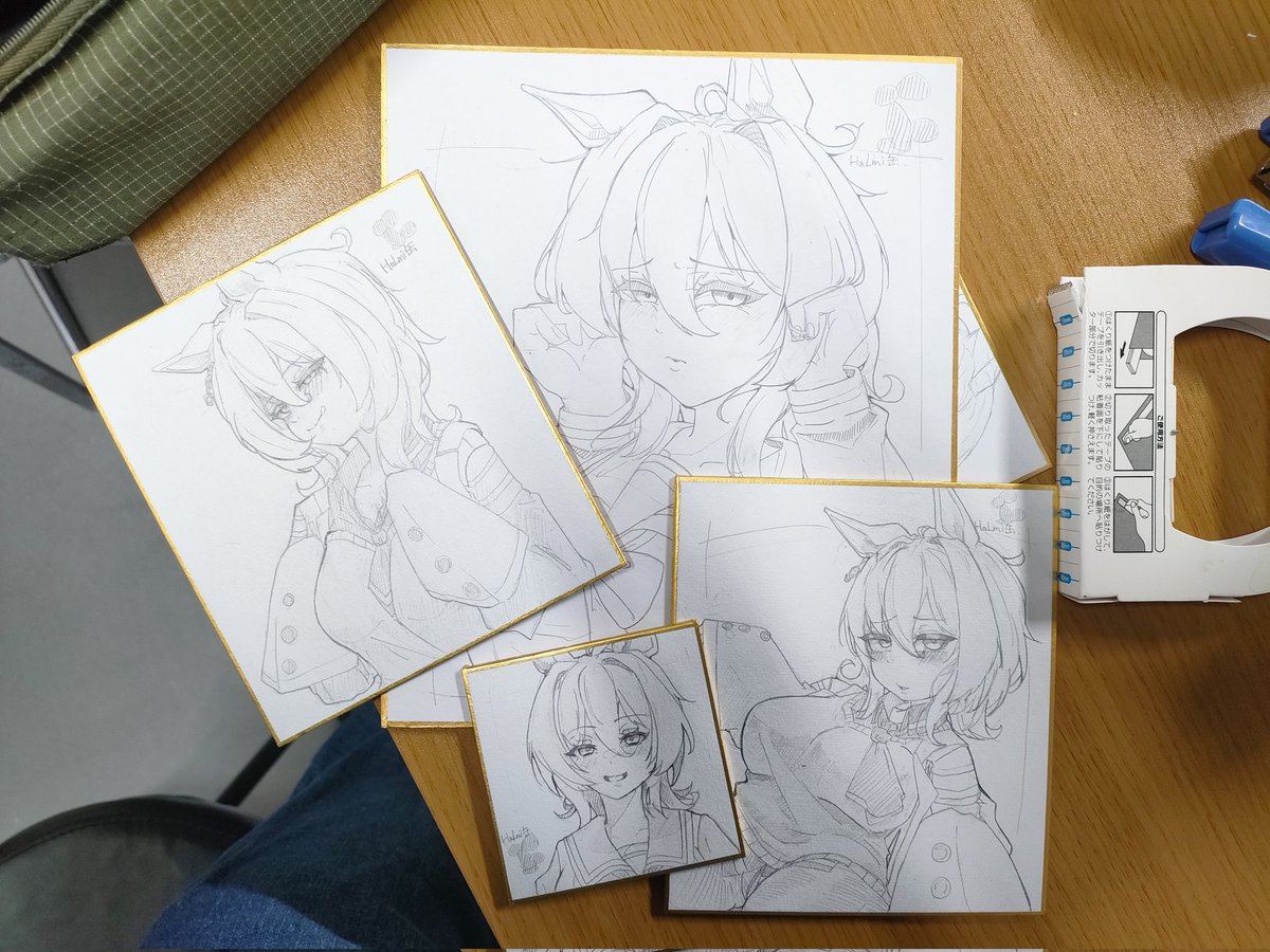 shobi_animation's tweet photo. いよいよ今週末に迫った尚美祭にて販売する予定の色紙！
続々と完成してきました！ https://t.co/qnig3hSXwj