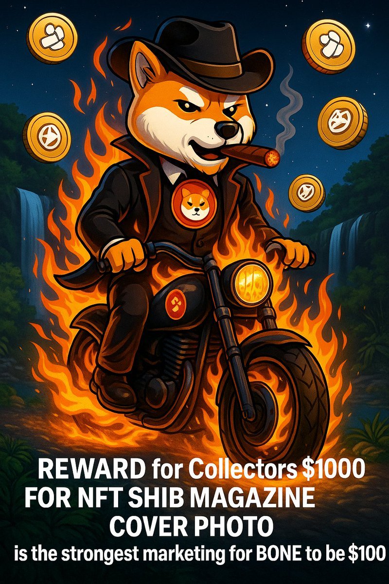#BONE can be $100 when using #NFT Shib Magazine Cover Photo to reward collectors with $1000 as the best marketing for #Shibarium and get new users and investors with rewarding Collectors.  

What is the best NFT project on Shibarium? 

Follow Us

#BONE #Shibrium #SHIB #NFTCover