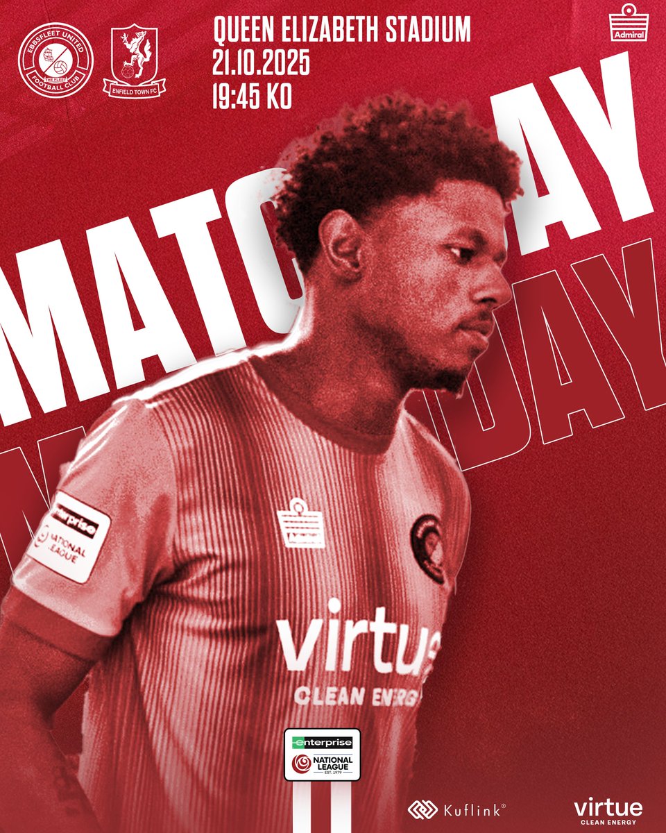 IT'S MATCHDAY

🆚 Enfield Town
⏰ 7:45PM
🏟️ Queen Elizabeth Stadium, Donkey Lane, Enfield, EN1 3PL
🎟️ loom.ly/v_WNJUg