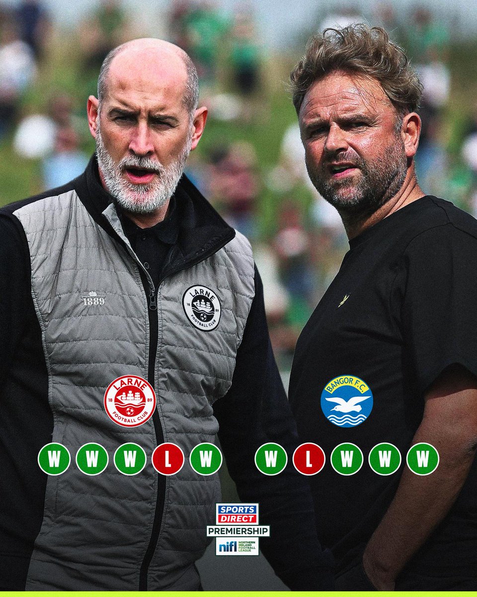 Going head-to-head on Saturday night 📊

<a href="/larnefc/">Larne Football Club</a> vs <a href="/bangorfc/">Bangor FC</a> 

#SportsDirectPrem