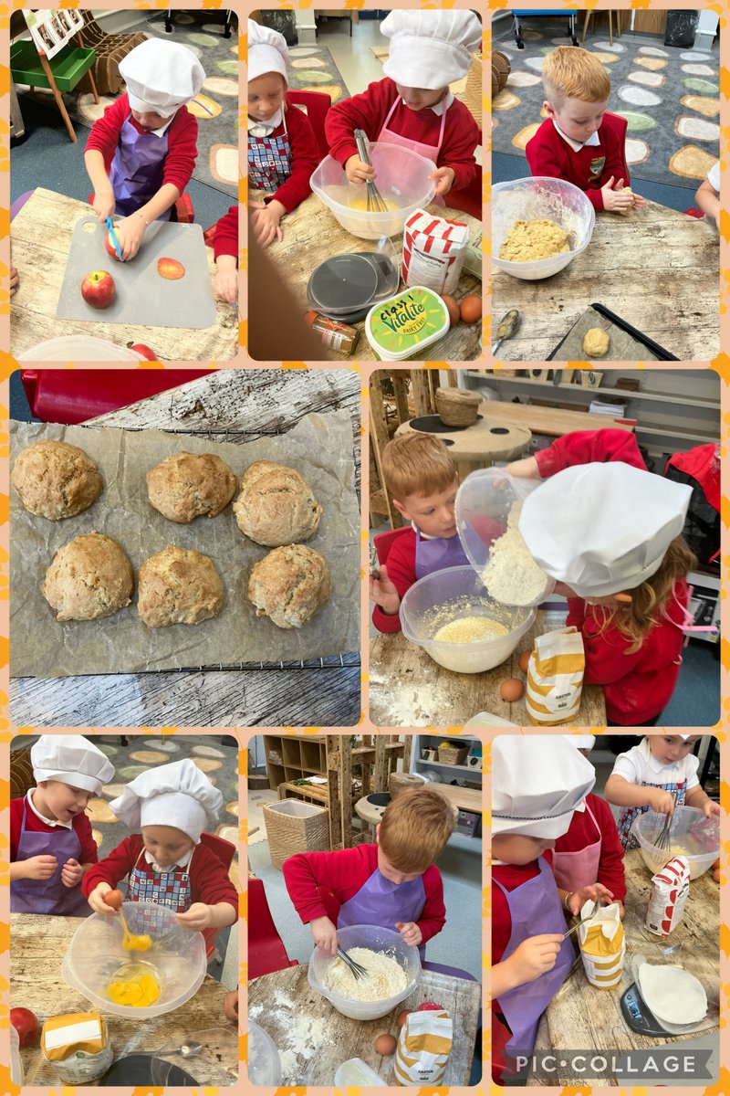 Dosbarth un have been busy making apple biscuits for our food market on Thursday 🙂 We got some apples from the apple tree at Garnteg 🍎 Looking forward to seeing everyone try our tasty treats  <a href="/MrsCLewis95/">Mrs C Lewis</a> <a href="/Miss_Mitchell20/">Miss.Mitchell</a> <a href="/garntegprimary/">Garnteg Primary</a>