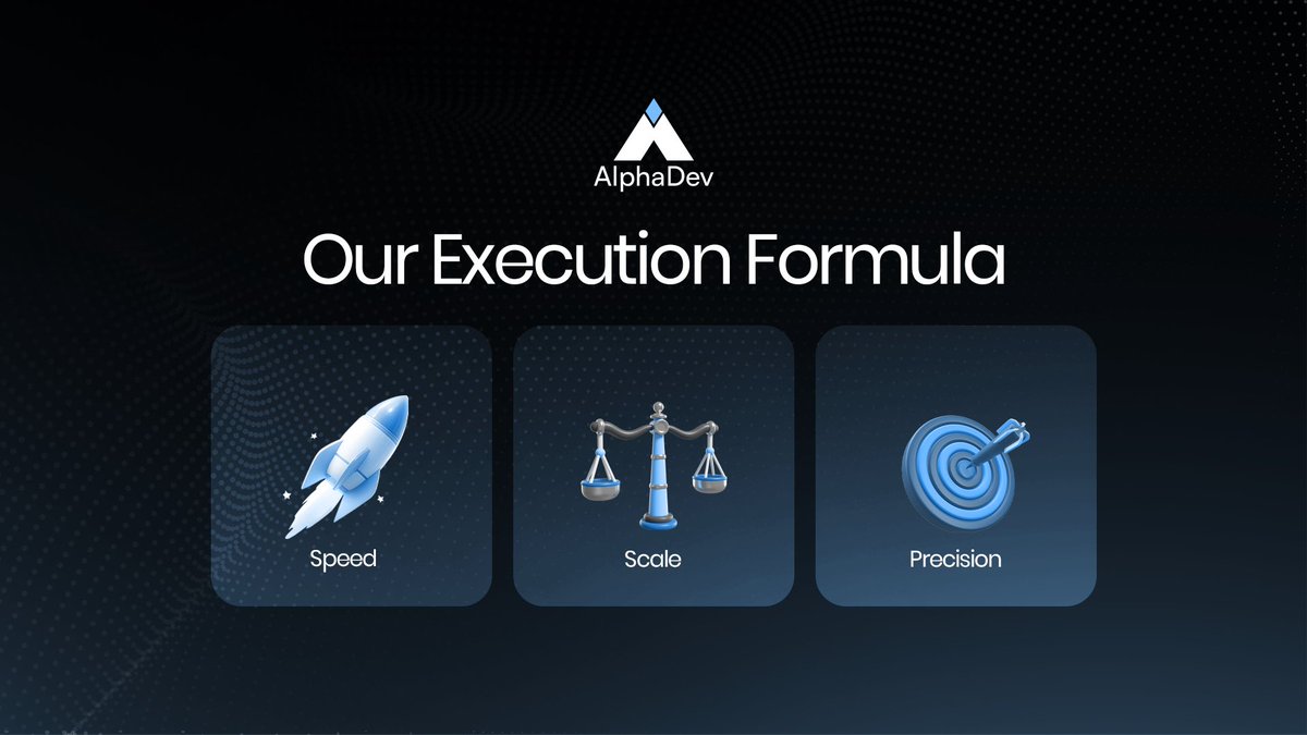 AlphadevOrg's tweet image. The Execution Gap
Every week, we see the same pattern.
- Teams planning.
- Agencies pitching.
- Founders dreaming.
But who's shipping?
At AlphaDev, we don't just plan products.
We build foundations designed to scale from day one.
The difference isn't talent.
It's…