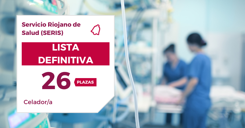 🔔 ¡Se publica la lista definitiva de las 26 plazas de Celador del Servicio Riojano de Salud (SERIS)!
 
👉 Más información en: mad.es/oposiciones/17…