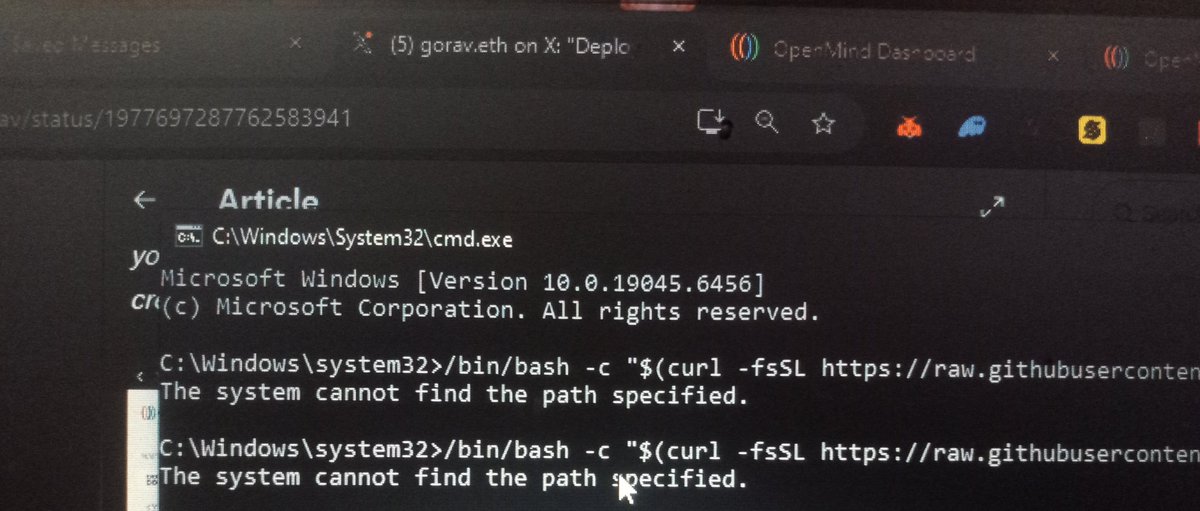 M1kE_0x's tweet image. I ran into this while trying to get started, please any tips 🙏🏾