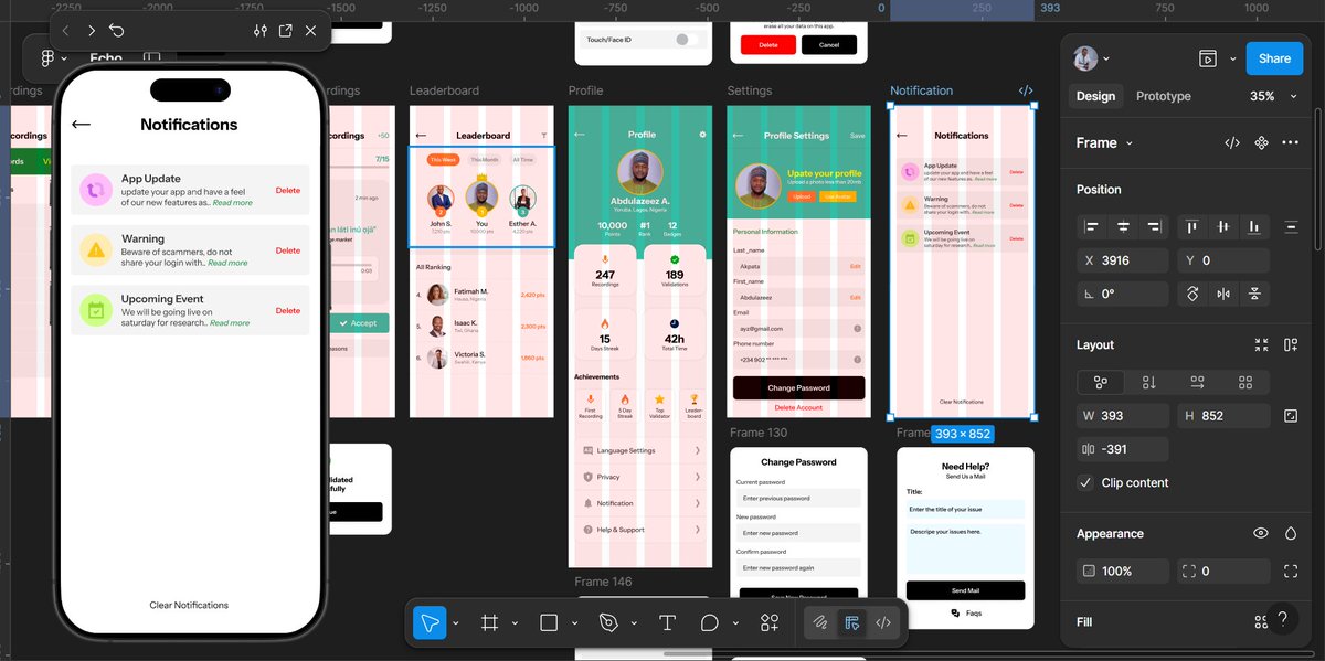 AI struggles to understand African accents, not because it can’t, but because our voices are missing from the data.
Echo is the app changing that. Crowdsourcing and validating African voice data to build the largest open speech dataset.
#UIDesign #AI #VoiceTech #AfricanLanguages