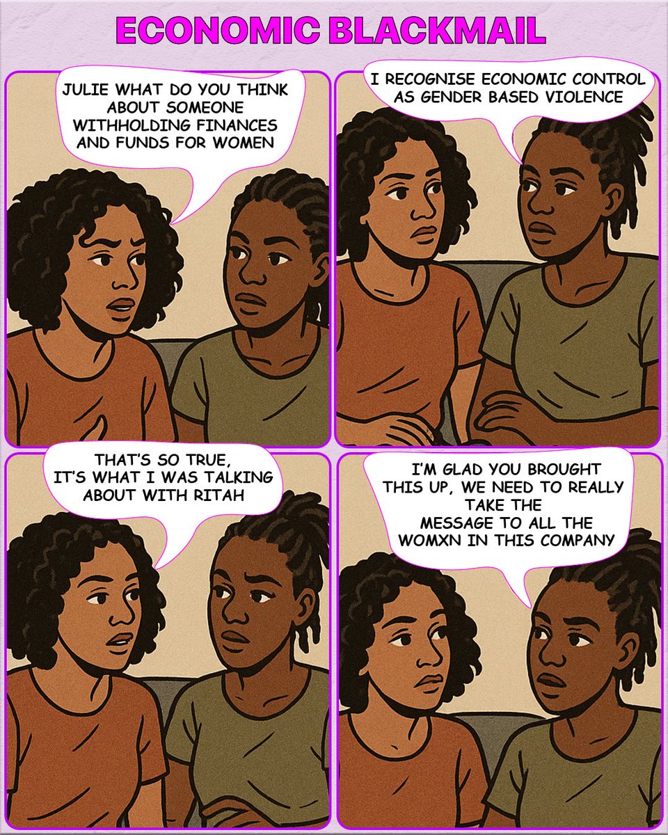 Economic blackmail isn’t just about money it’s about control.
When access to finances is used to silence or punish womxn, that’s economic gender-based violence.
We must name it, challenge it, and raise awareness.
#EGBV #EconomicJustice #MendInitiative