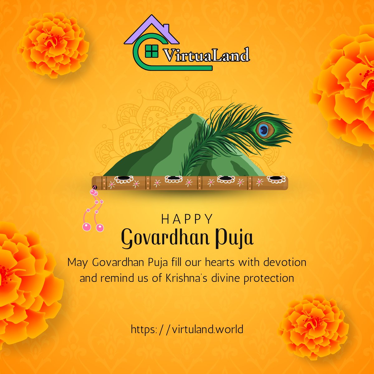Virtualand01's tweet image. Wishing you all joy, prosperity, and blessings of Lord Krishna this Govardhan Puja!
#GovardhanPuja #JaiShriKrishna #Annakut #DivineBlessings #FestivalVibes #PositiveEnergy #KrishnaBhakti #FestiveMood #IndianFestival #SpiritualVibes