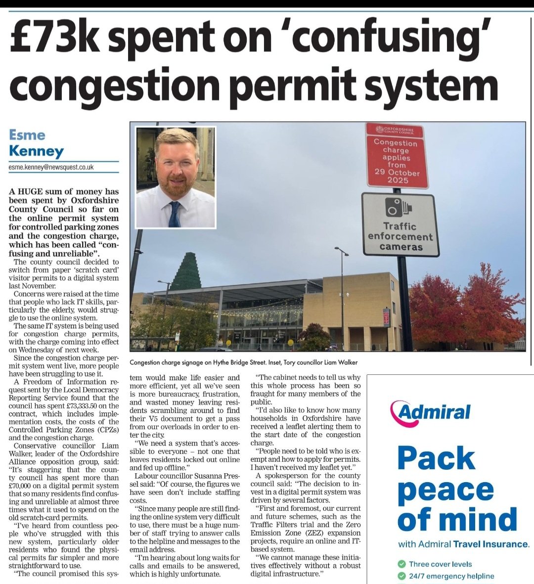 ReconnectingOx's tweet photo. Oxfordshire County Council originally gave itself several months to test the permit scheme, and open it to residents.

In their panicked attempt to meet an impossible bus improvement target, which they voluntarily agreed to, corners have been cut everywhere - including testing. https://t.co/9wM1GOgV5K