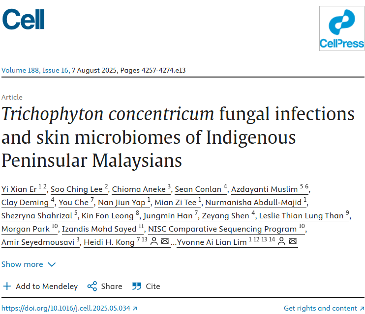 𝗔𝘀𝘀𝗼𝗰𝗶𝗮𝘁𝗲 𝗣𝗿𝗼𝗳𝗲𝘀𝘀𝗼𝗿 𝗗𝗿. 𝗟𝗲𝘀𝗹𝗶𝗲 𝗧𝗵𝗮𝗻 𝗧𝗵𝗶𝗮𝗻 𝗟𝘂𝗻𝗴 (Dep. of Medical Microbiology) &amp; his team have published an article in 𝗧𝗼𝗽 𝟭% 𝗤𝟭 𝗝𝗼𝘂𝗿𝗻𝗮𝗹 recently;

doi.org/10.1016/j.cell…

#medicupm #fpskupm #Sustainability@UPM #UPMGreenCampus