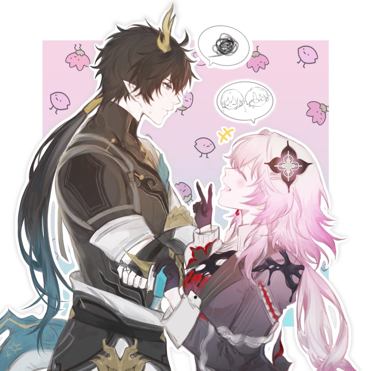 RinriRin_Zzzz's tweet image. I know March would ask Danheng to take a photo of his new form but i cannot prove it 🙂‍↕️

#丹なの #danmarch