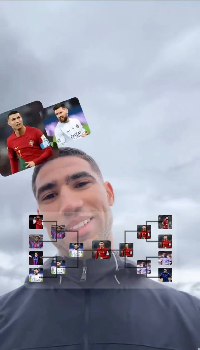 🚨 Hakimi choose Cristiano Ronaldo as the Goat over Messi.
