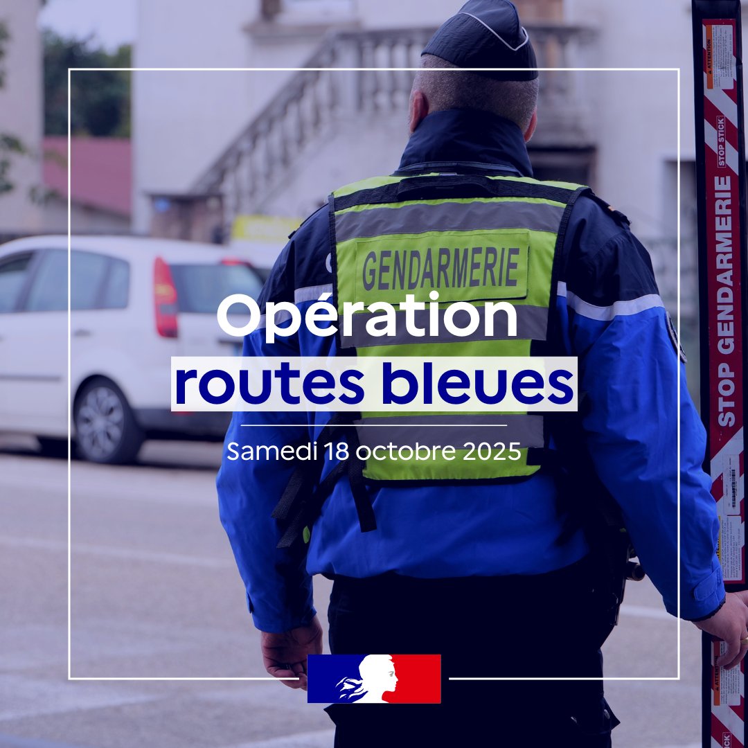 Image de Préfète de l'Ain - #SécuritéRoutière | Opération Routes bleues dans l’Ain 🔵
Samedi 18 octobre, la Gendarmerie nationa