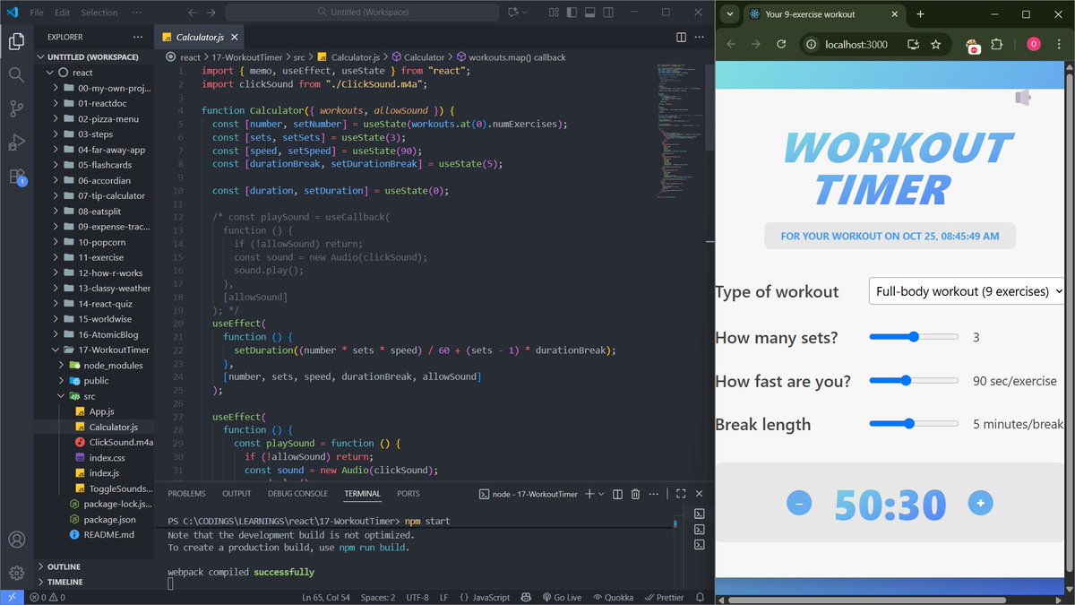 DelightOfili's tweet image. Day 44 of learning React ⚛️
Wrapped up performance optimization and dove into advanced useEffect! 🎯
Learnt about code-splitting, effect best practices, cleaner state updates, helper functions, and closures — mind-opening stuff! 🔥
#100DaysOfCode #ReactJS #FrontendDev