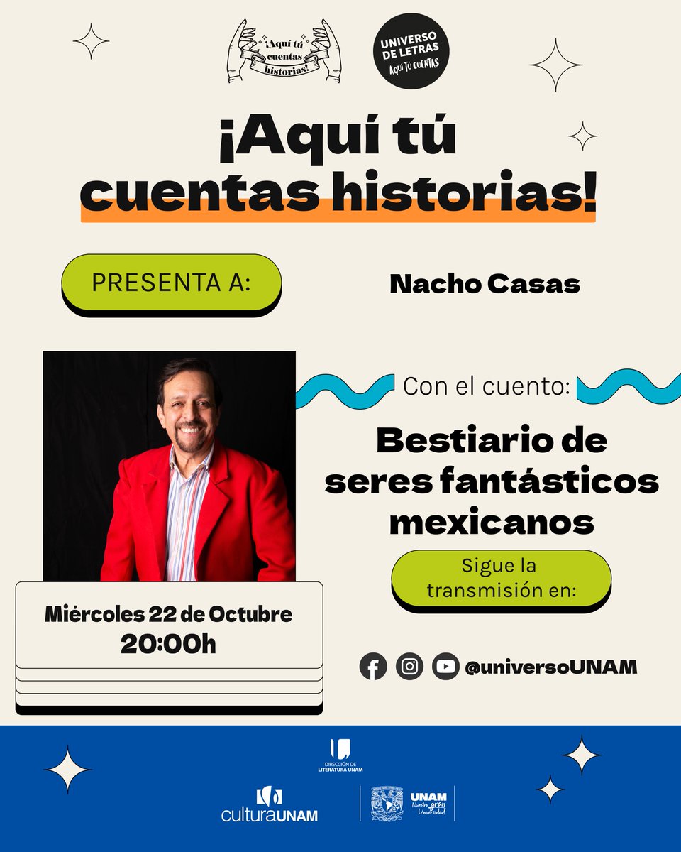 Dos grandes narradores nos sorprenderán esta semana en el programa #AquíTúCuentasHistorias

🗣  Ricardo Lozada
🗣 <a href="/nachocasas7/">Ignacio Casas</a>