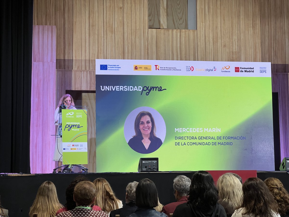 Mercedes Marín, directora Gral. de Formación de la ⁦<a href="/ComunidadMadrid/">Comunidad de Madrid</a>⁩: “Madrid es un nodo logístico de primer orden donde la innovación y la formación es clave de futuro” en #UniversidadPyme Madrid