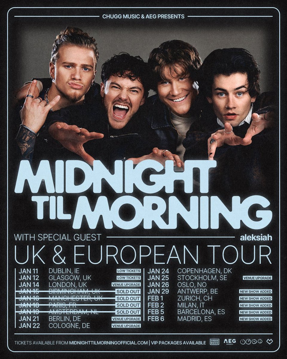 So excited to announce aleksiah will be joining us next year on our UK and EU shows 🫶 tickets are moving quickly - we can’t wait to see you there!