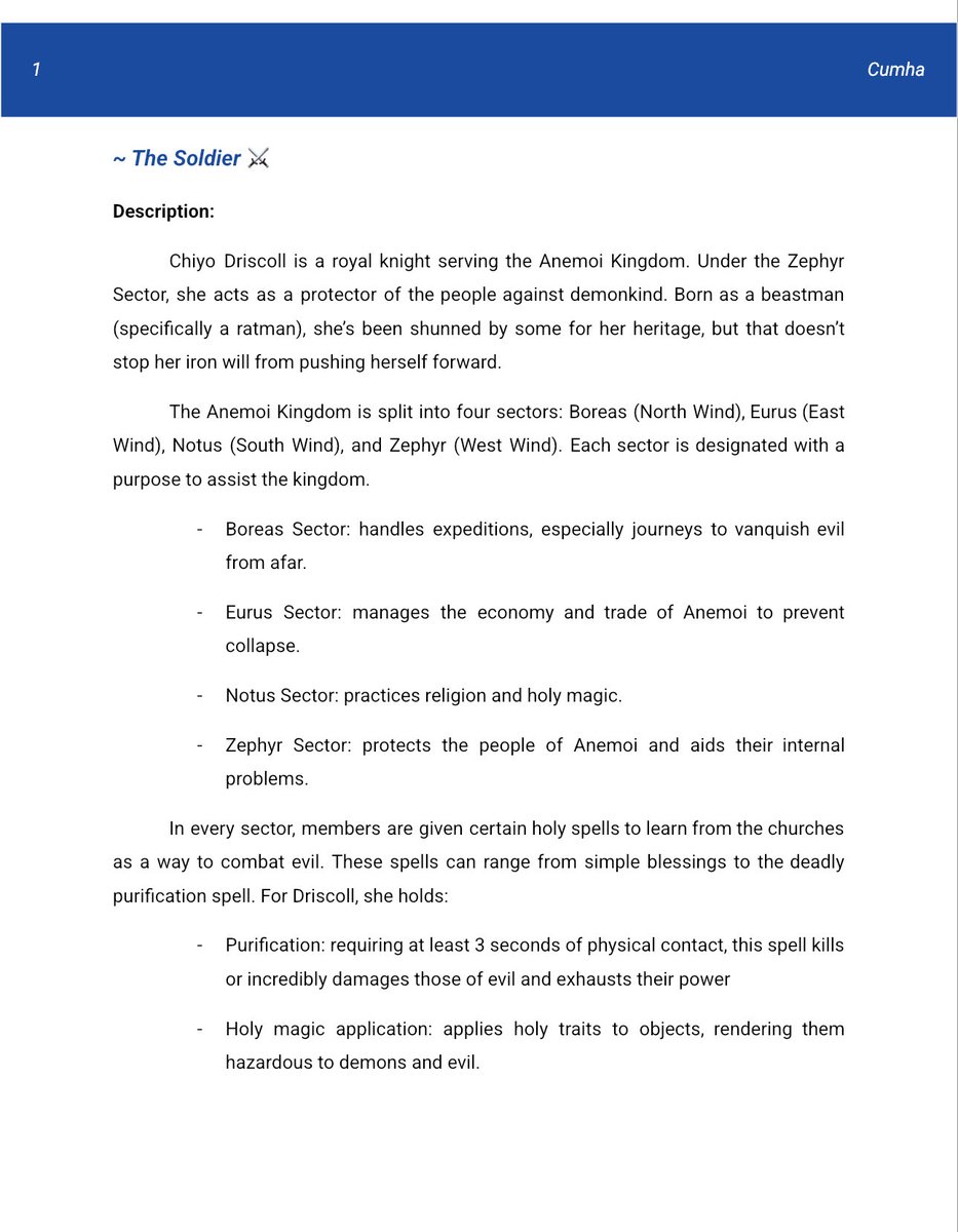 rat_queen_rebrn's tweet image. big things are happening on google docs 👀 docs.google.com/document/d/1br…

i feel so fancy color-coding things and separating them into super cool sections and paragraphs

anyways, this is just a sheet for my roleplaying characters to lay out their characters