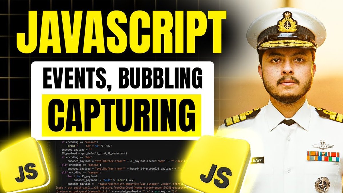 PriTamManna_18's tweet image. #Day30 of #DefenceChallenge🚀

📚Today’s Learning in JS —
❇️ Events &amp;amp; Event Listeners:
✅ addEventListener() → handle user interactions 
✅ Event Bubbling &amp;amp; Capturing → flow of events 
✅ Event Object (e) → holds all event details 

#WebDevelopment #CoderArmy #JavaScript
