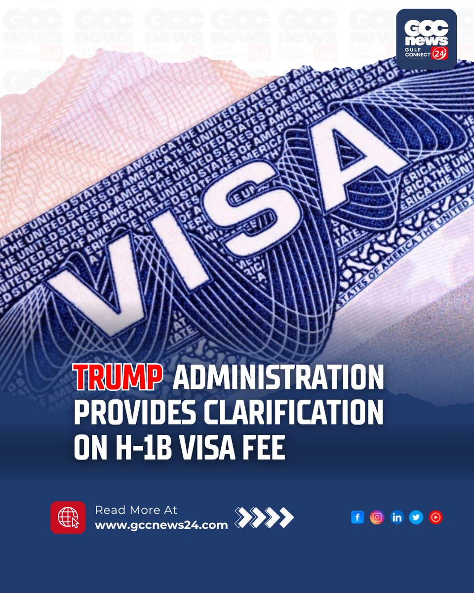 gccn24's tweet image. Trump admin clarifies $100K H-1B fee: exemptions for current holders and students inside the US.
Applies mainly to new overseas petitions.
.
Read more: gccnews24.com/trump-administ…
.
#h1bvisas #VisaFee #ImmigrationUpdates