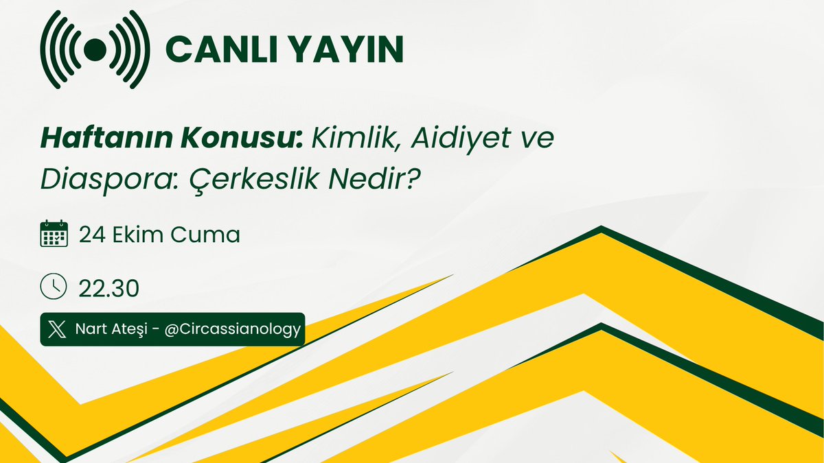 Circassianology's tweet photo. 24 Ekim Cuma günü saat 22.30'da space yayını gerçekleştirilecektir, haftanın konusu; "Kimlik, Aidiyet Ve Diaspora: Çerkeslik Nedir?". https://t.co/lTfRtvyDkR