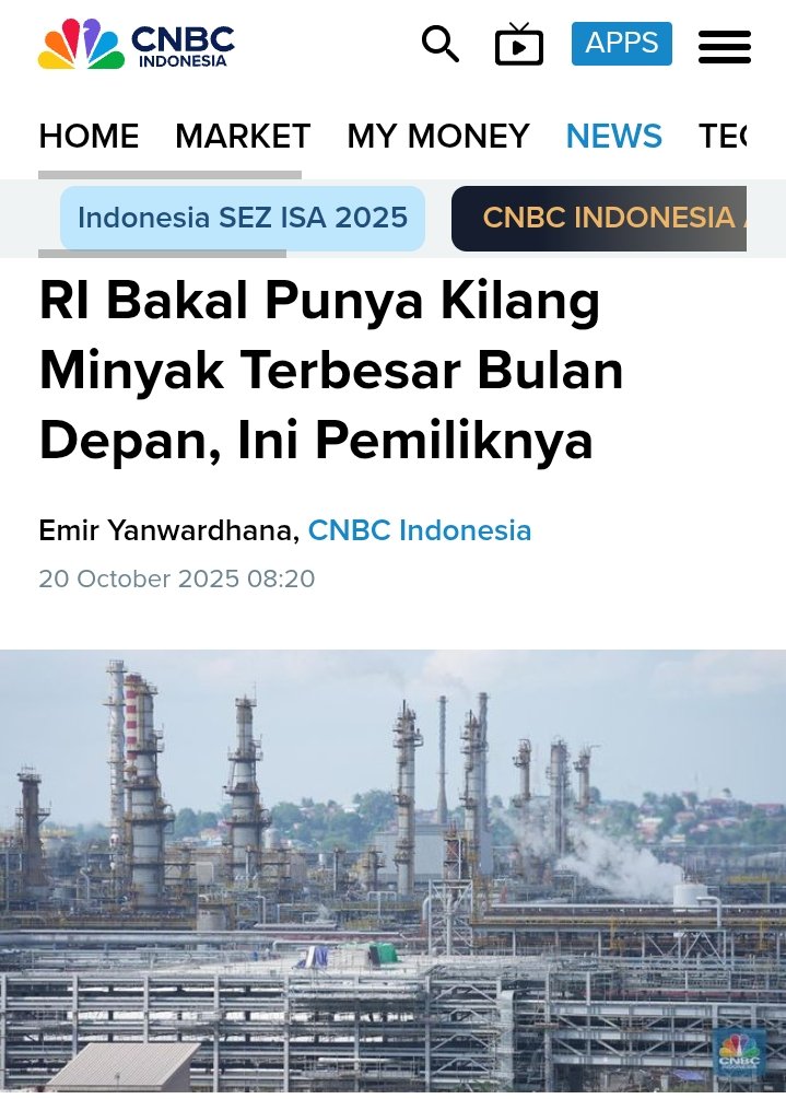 Wah serius ini? 
Berarti mimpi Indonesia untuk stop impor BBM bukan lagi hanya jadi angan angan dong!!

PT Kilang Pertamina Balikpapan ini anak perusahaan PT Kilang Pertamina Internasional gaes yang akan menjadi kilang terbesar di Indonesia.