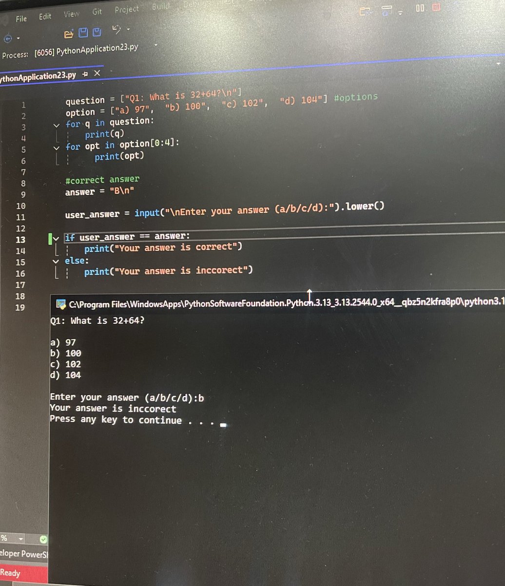 turjaidron's tweet image. Guys ik my code is so basic, but i need a help, i wanted to put kore question in list and add their option below them but i couldn’t find a thing which help even chatgpt. So if anyone have idea do help!!
Although its not any project its just a thing i am duing while learning