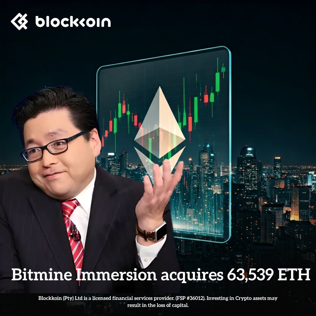 RealBlockkoin's tweet photo. Bitmine Immersion purchased 63,539 ETH, valued at approximately $251.6 million. https://t.co/8uajiY9LDz