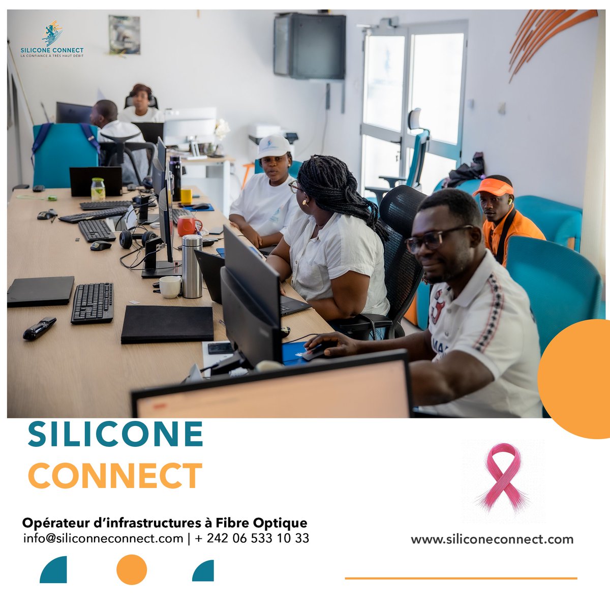 « Le projet 𝟏𝟎𝟎% 𝐅𝐢𝐛𝐫𝐞 n’est plus une promesse, c’est une réalité en construction grâce à des collaborateurs passionnés qui croient chaque jour à cette mission »

#ChezMoiAuCongo #WeAreSiliconeConnect #BackboneNord #FibreNationale #OctobreRose