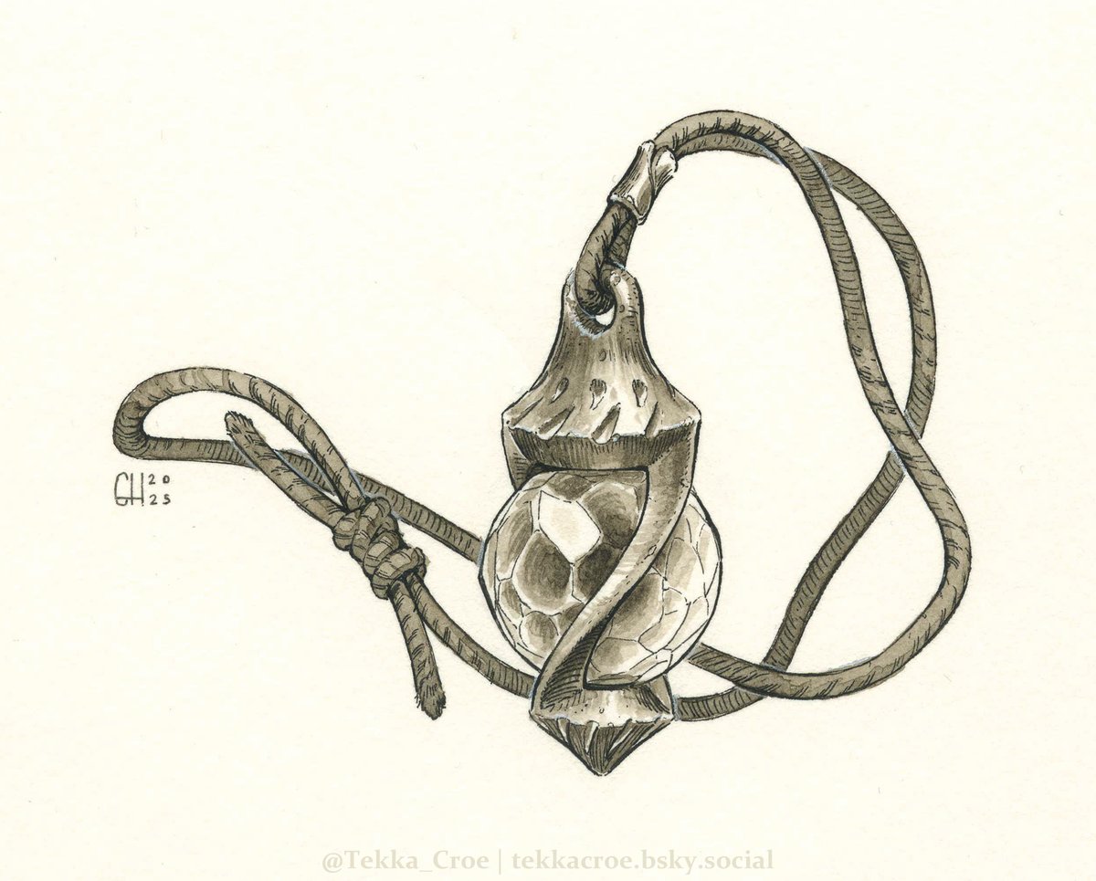 Inktober 19: Small Focus
A miniature casting focus.
Useful for casting enchantments and small spells of convenience, but unsuited to sustained or heavier-duty work.
#art #traditionalart #Inktober2025